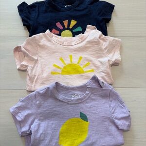 Primary baby Girls Short-Sleeve Tees in (3-Pack)